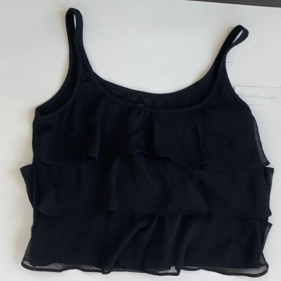 NY&Co Black Ruffle Shell - Picture 7 of 8